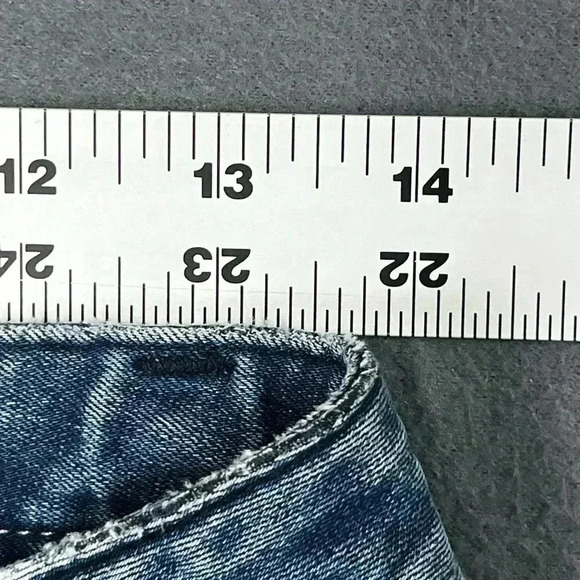 Rerock by Express legging Jeans Womens 4 Blue Distressed Denim Faded (0358) - Picture 6 of 13